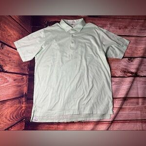 Peter Millar Men’s Lime Green Striped Short Sleeve Polo Size XL (PRE OWNED)